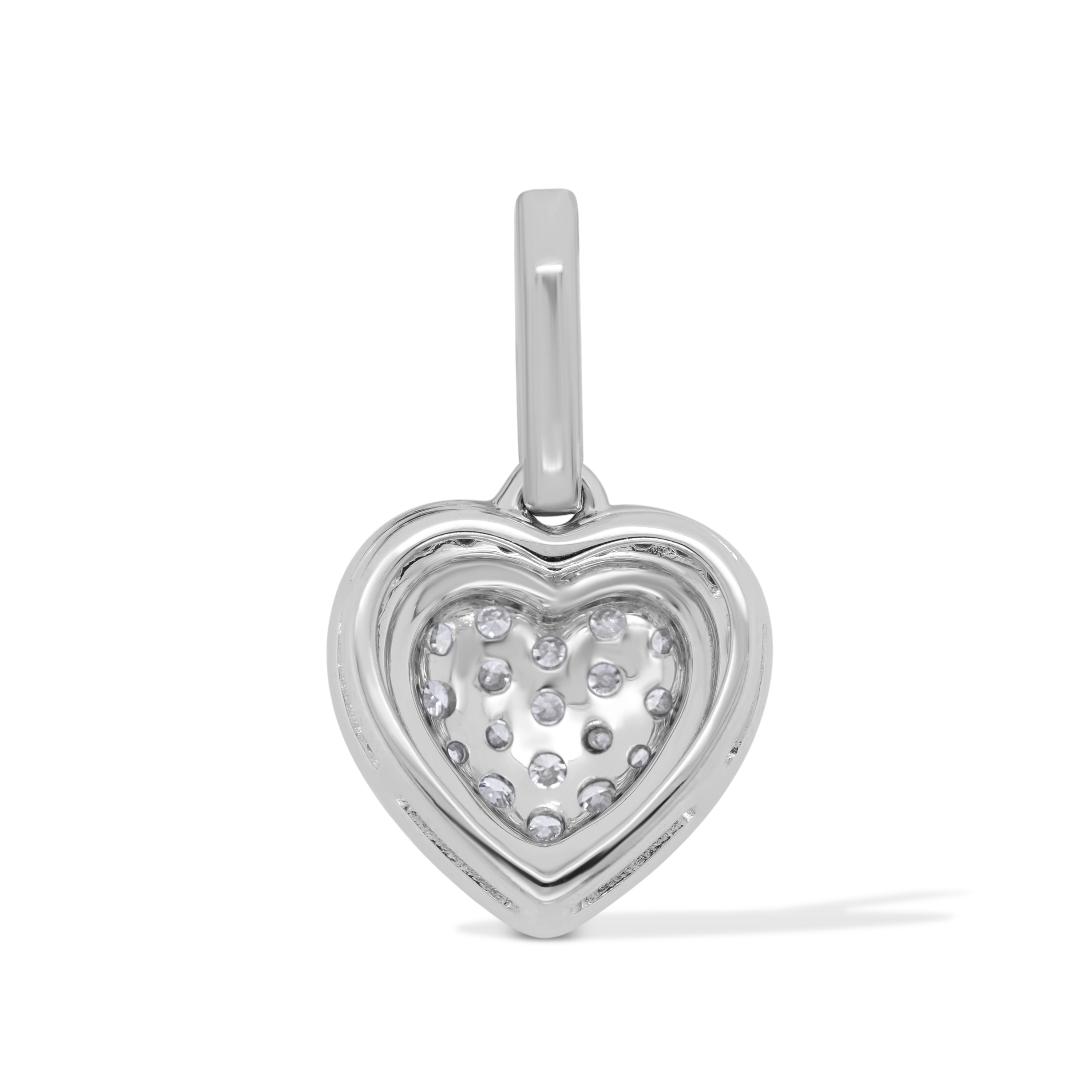 Diamond Heart Pendant 0.45 ct. 14K White Gold